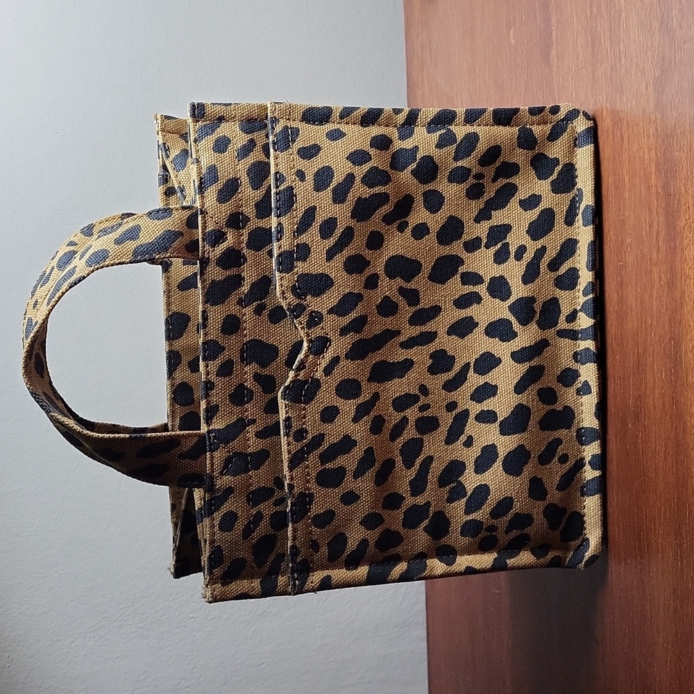 Stella And Dot Canvas Leopard Print Bag - image 3